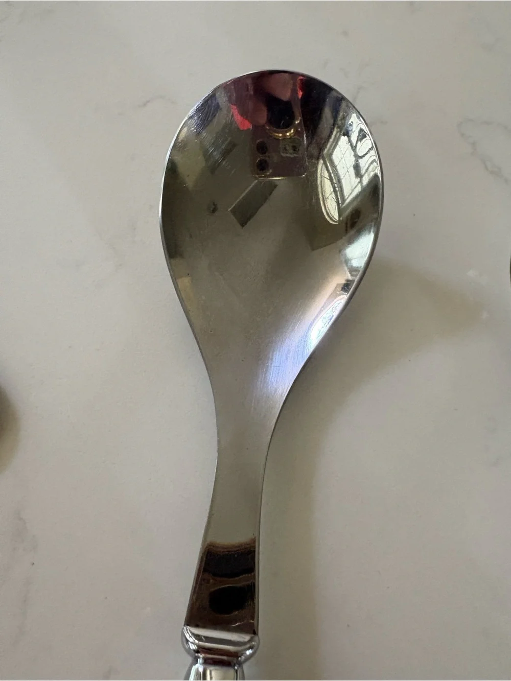 Clear Crystal handle & Silver Stainless Steel Salad Serving Set